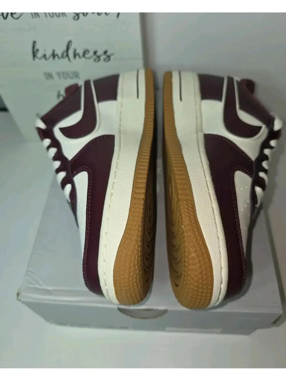 ⭐Nike Air Force 1 LV8 GS Sz 5y Big Kids Shoes New Night Maroon